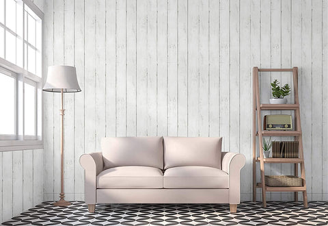 CiCiwind wood plank wallpaper closeup shows waterproof, wipe-clean finish.