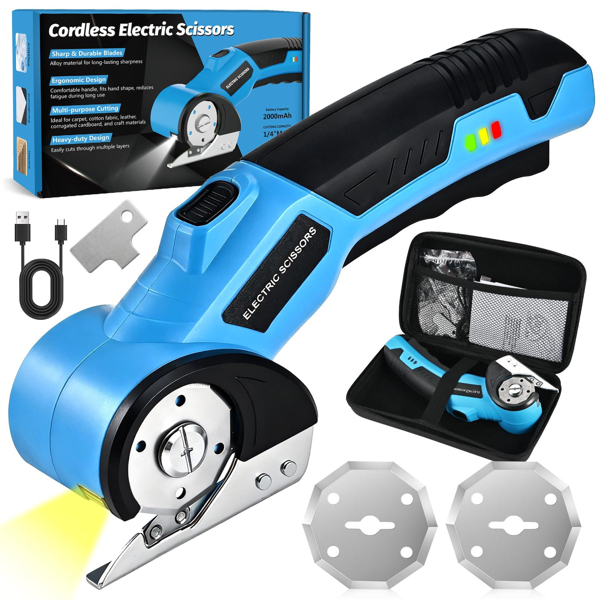 Cieex Cardboard Cutter with LED light for precise cuts in dim spaces