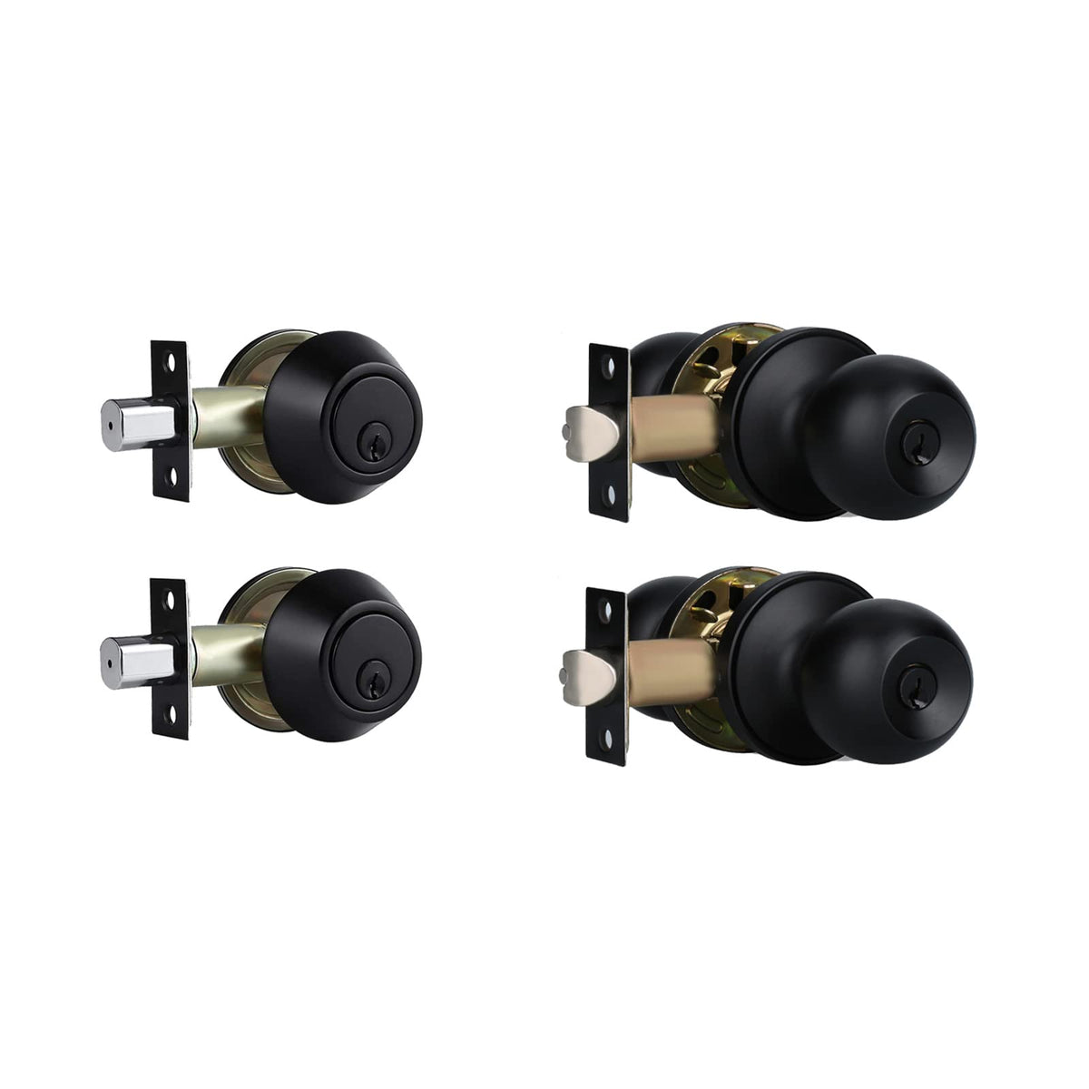 Cielsa Dawn exterior lock set front view showing matte black finish and modern handle