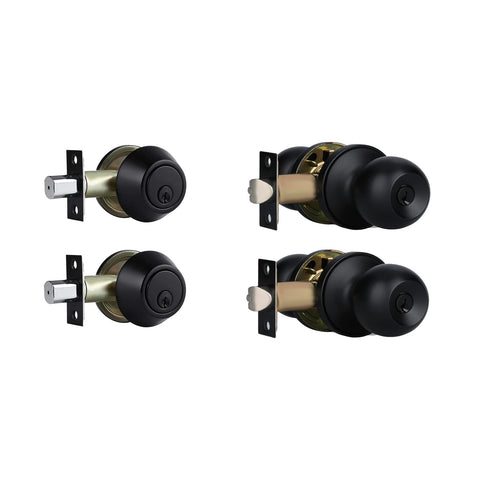 Cielsa Dawn exterior lock set front view showing matte black finish and modern handle