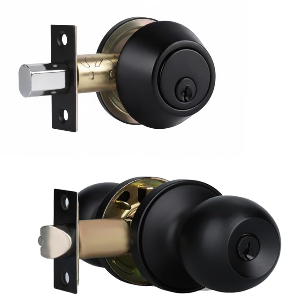 Cielsa Dawn front door lock set in matte black with secure entry and curb appeal