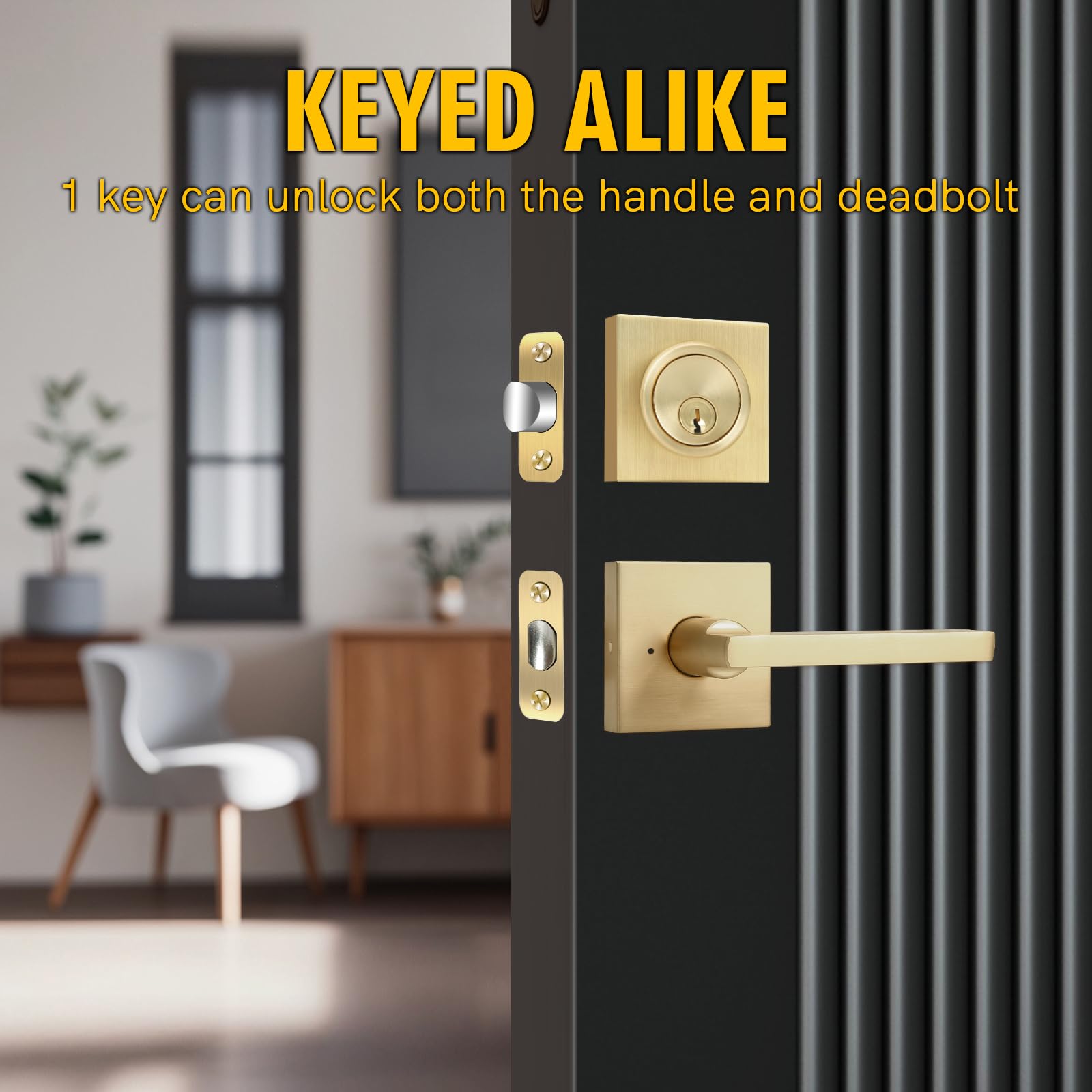 Cielsa Dawn Gold single cylinder deadbolt lock adds reliable exterior security