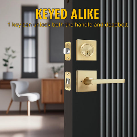 Cielsa Dawn Gold single cylinder deadbolt lock adds reliable exterior security