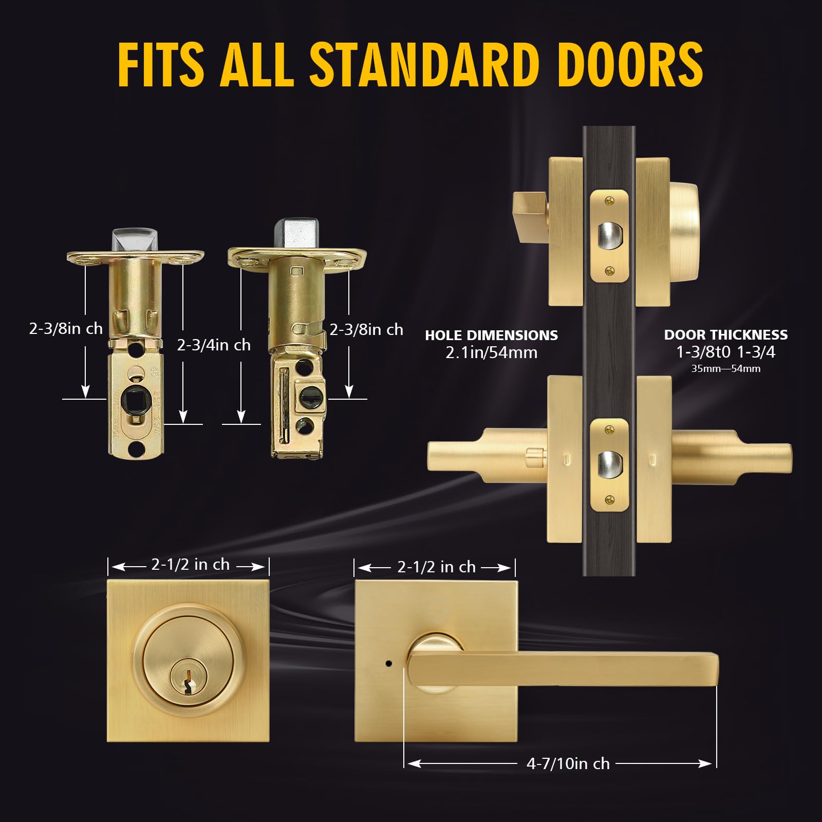 Cielsa Dawn Gold warranty-backed lever and deadbolt for peace of mind