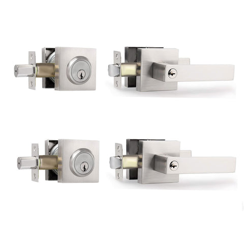 Cielsa Dawn heavy-duty lockset on a front entry door lever for secure access