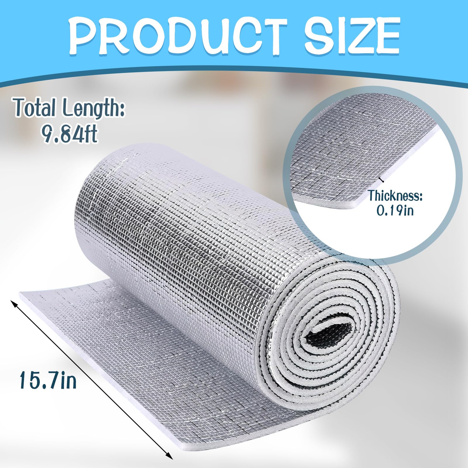 CIEOVO insulation blanket material close-up shows durable foil and pearl cotton