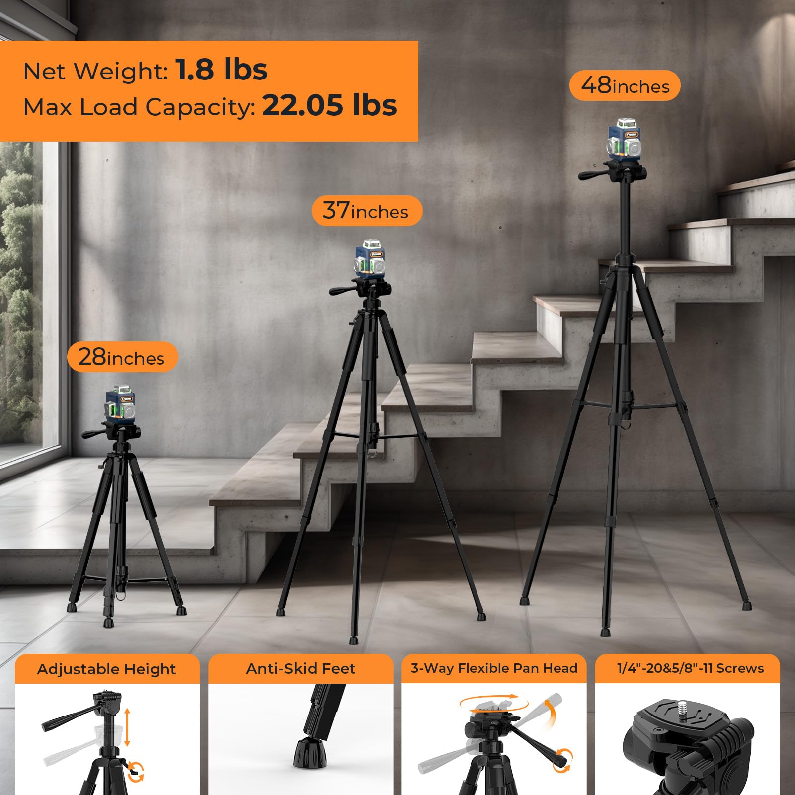 CIGMAN 3D laser level green beam visibility in bright rooms