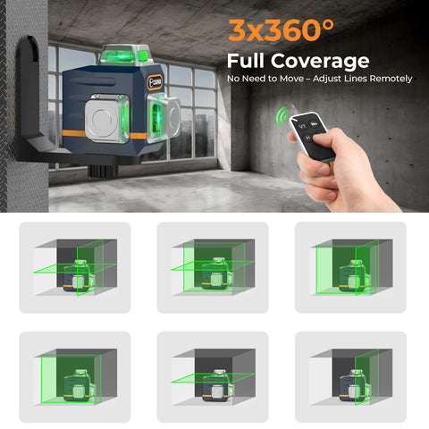 CIGMAN 3D laser level with 1/4-inch mount for versatile setup