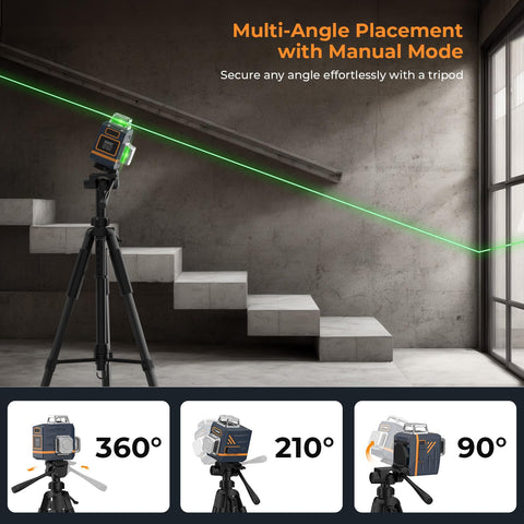 CIGMAN 3D laser level with rotary base for flexible positioning