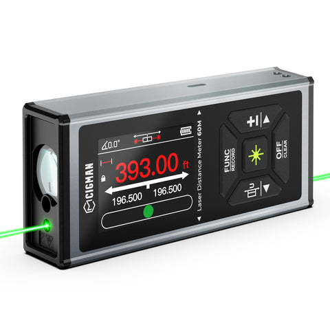 CIGMAN CD-60G bilateral green laser tool for quick two-way distance capture
