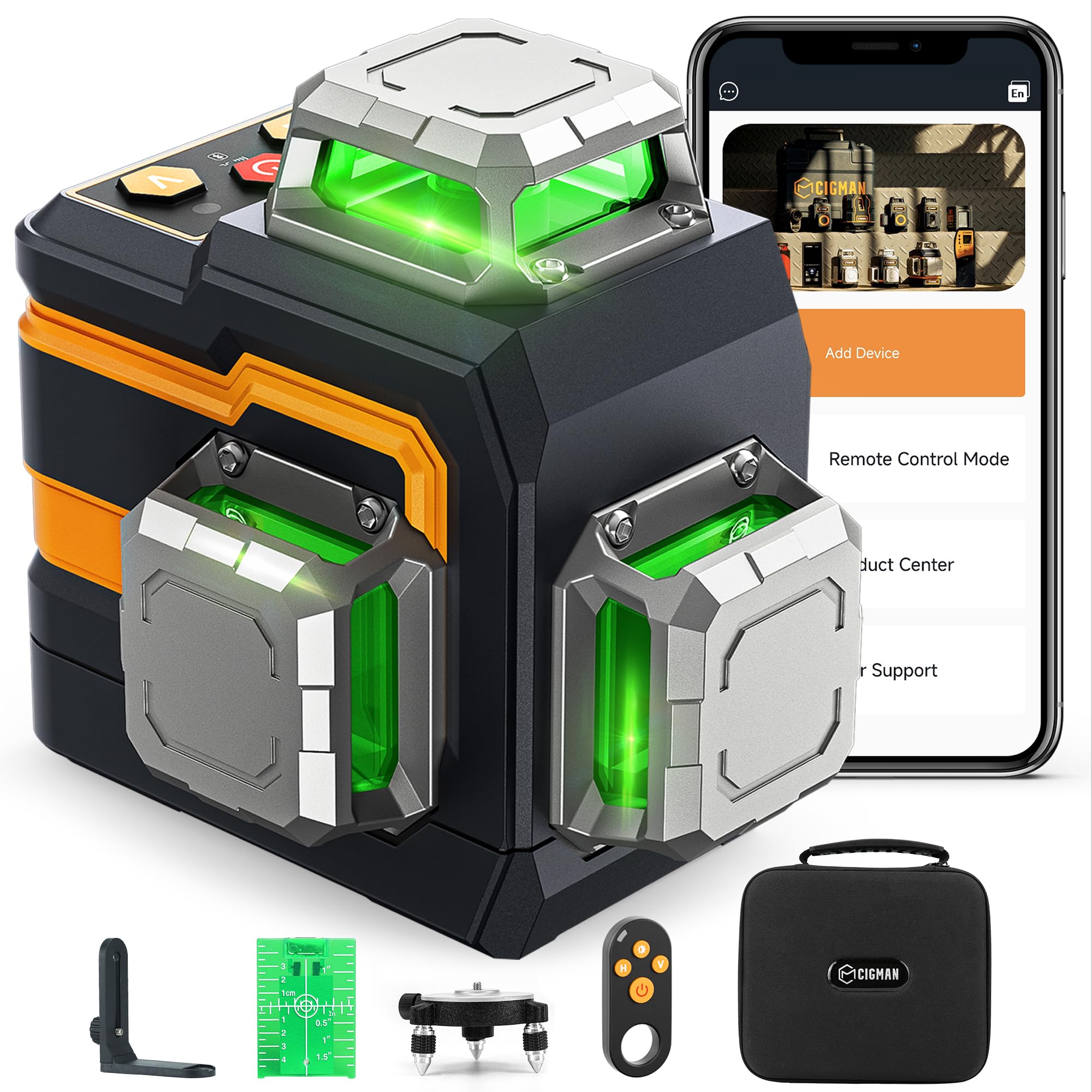 CIGMAN CM-S01 front-view laser enables precise room alignment