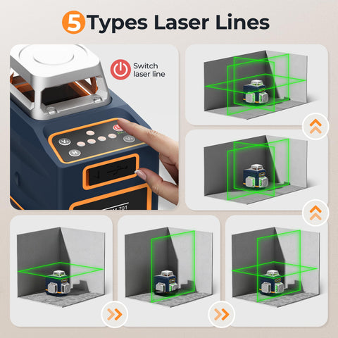 CIGMAN laser level 4000mAh battery with fast charging supports long sessions.