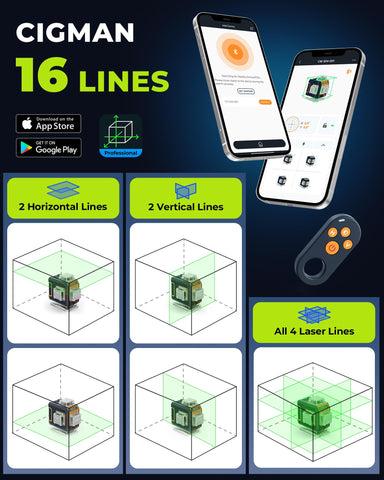 CIGMAN S04 Bluetooth app remote control for hands-free leveling