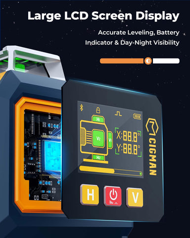 CIGMAN S04 side LCD display showing real time status for easy setup