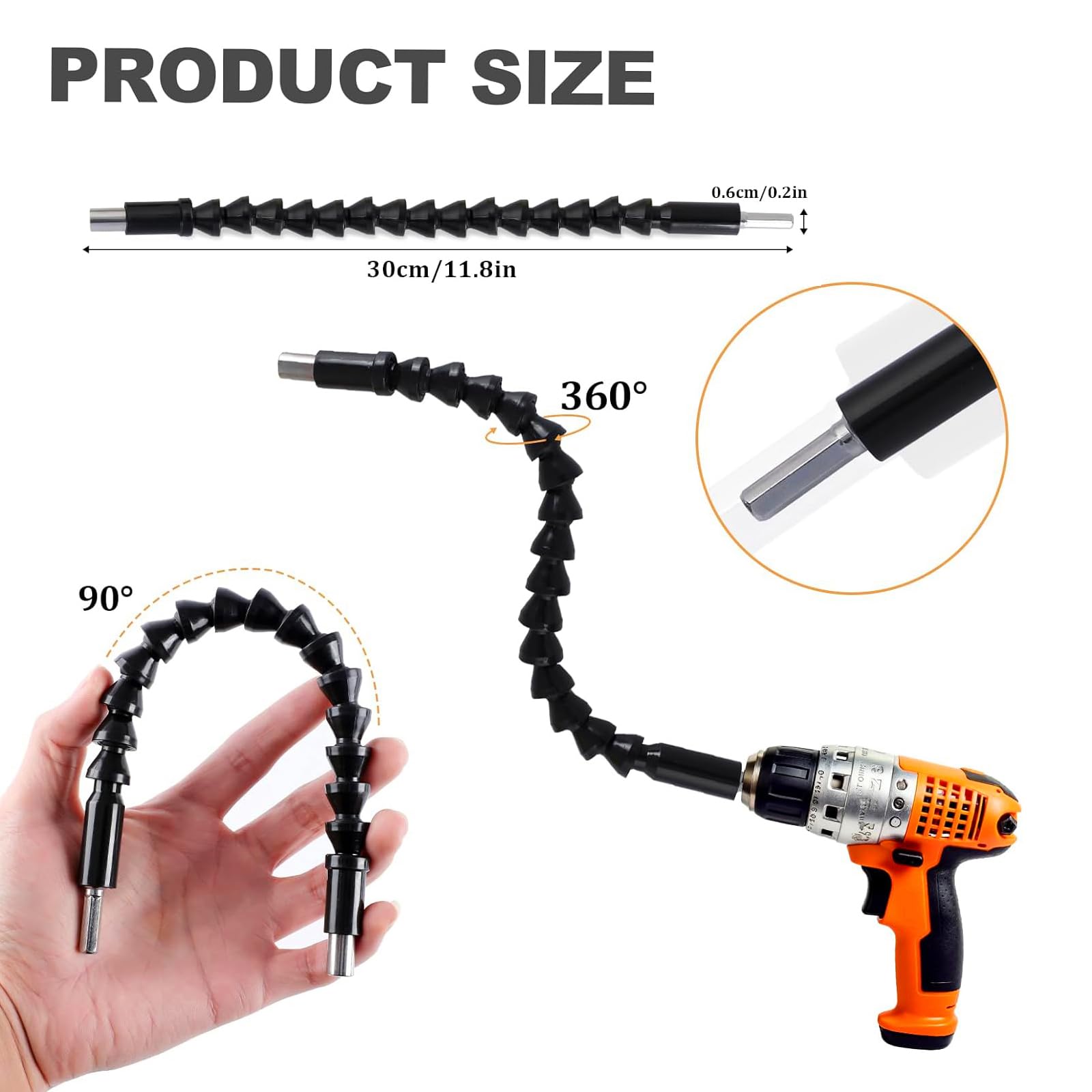 CIGOTU 105-degree long right-angle extension for deep corners.
