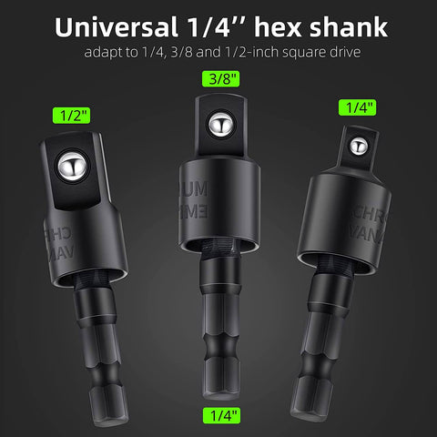 CIGOTU 360° rotatable adapter to 1/2'' socket for versatility