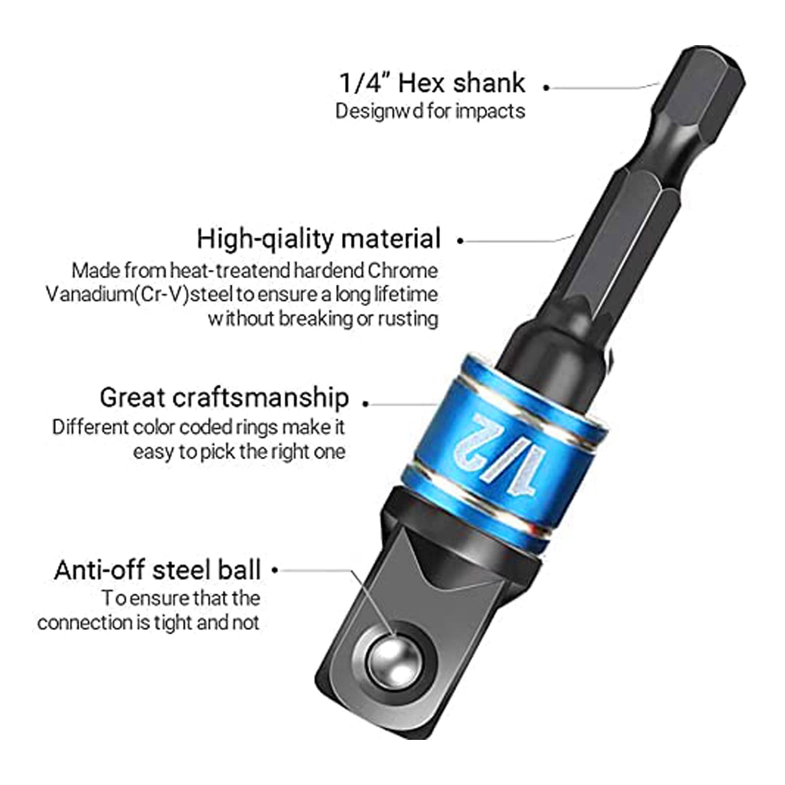 CIGOTU 3-8in hex drive socket adapter expands tool versatility for fastener work