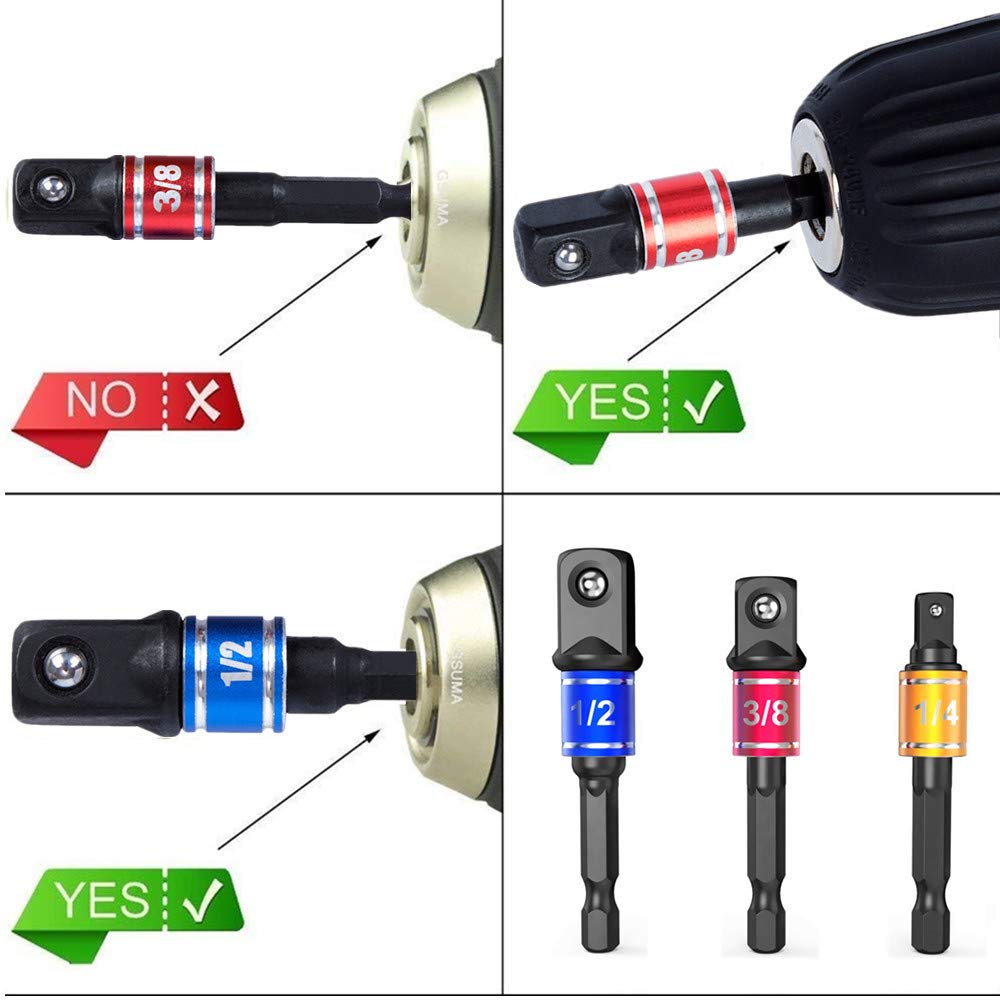 CIGOTU 3/8-65mm adapter improves reach and drive versatility.