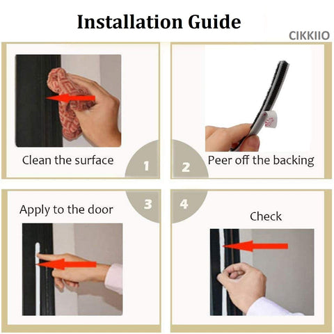 CIKKIO weather strip easy-installation with scissors for quick customization