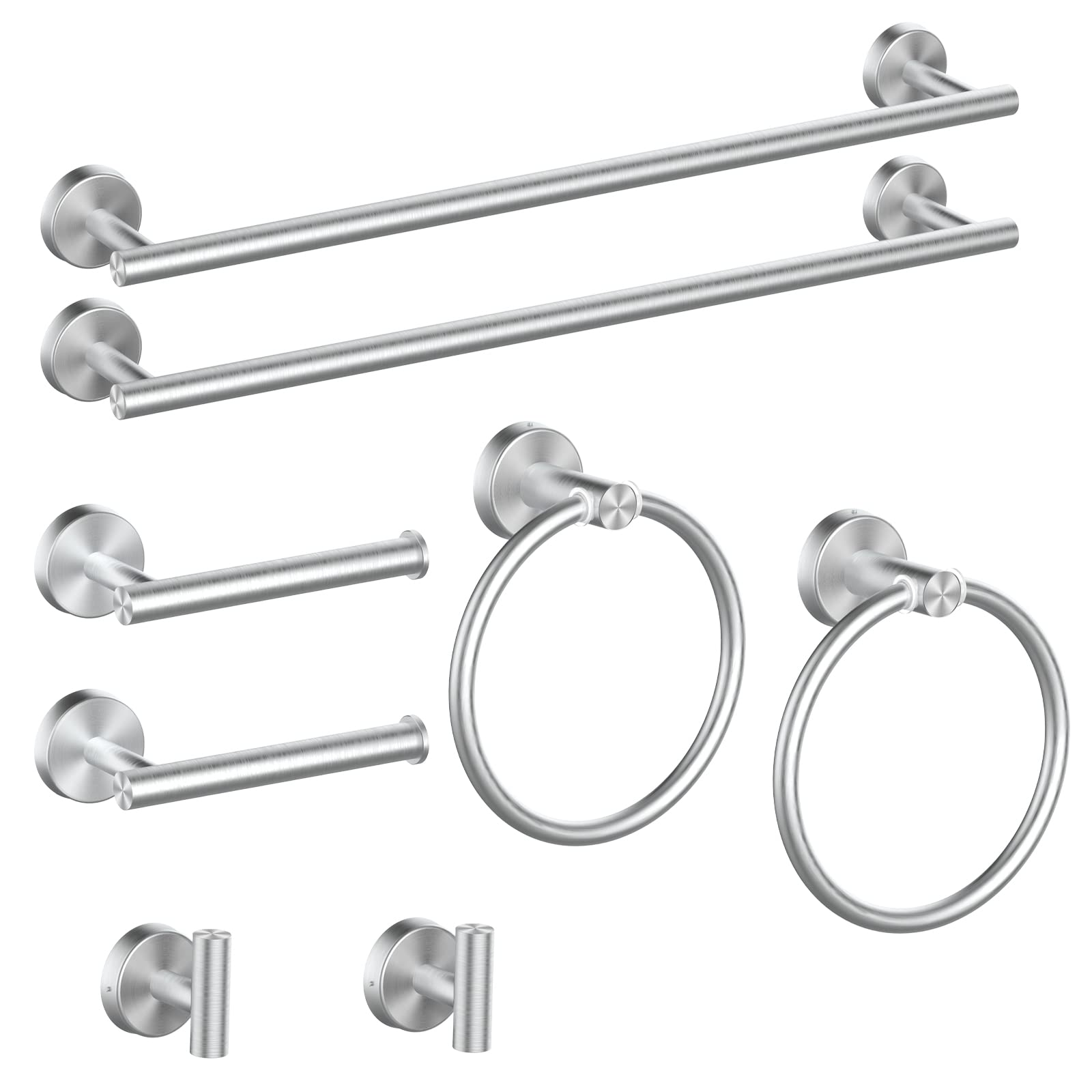 Cilee 8-piece brushed-nickel set overview for modern bathroom styling