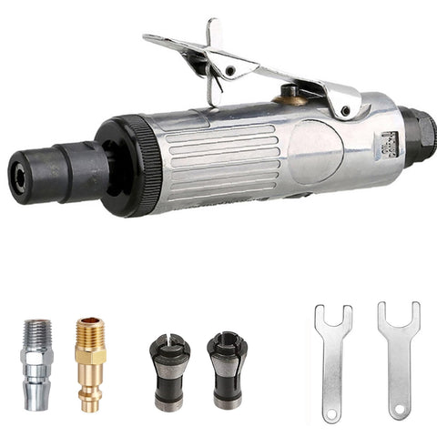 CILEONBE quarter-inch air die grinder, top view, compact precision for tight spaces.
