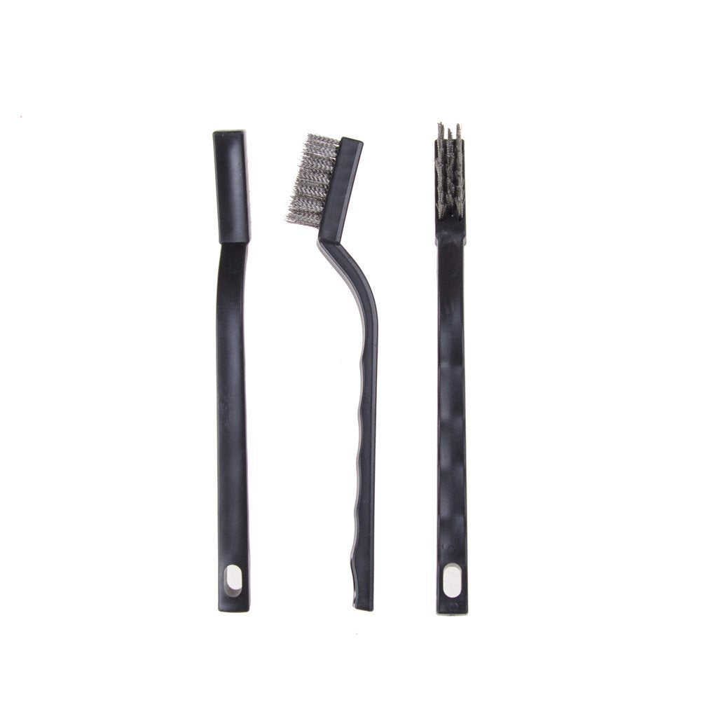 CILEONBE stainless steel wire brush cleans welding slag on metal parts