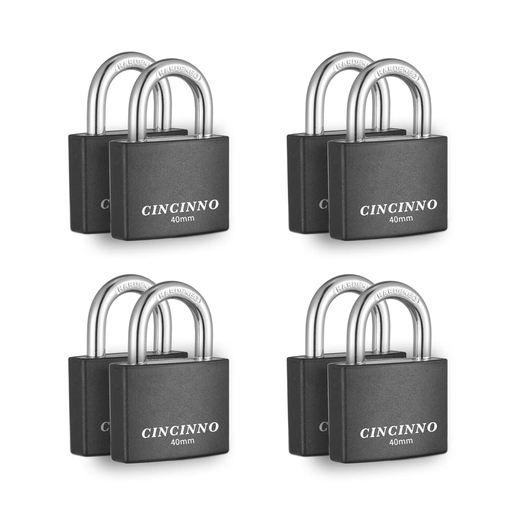 CINCINNO front view of the covered aluminum padlock for durable outdoor security