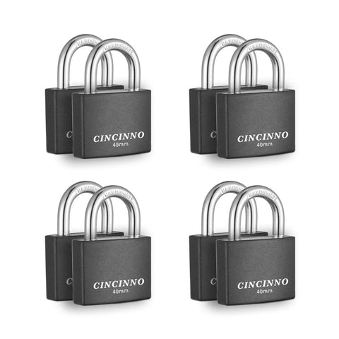 CINCINNO front view of the covered aluminum padlock for durable outdoor security