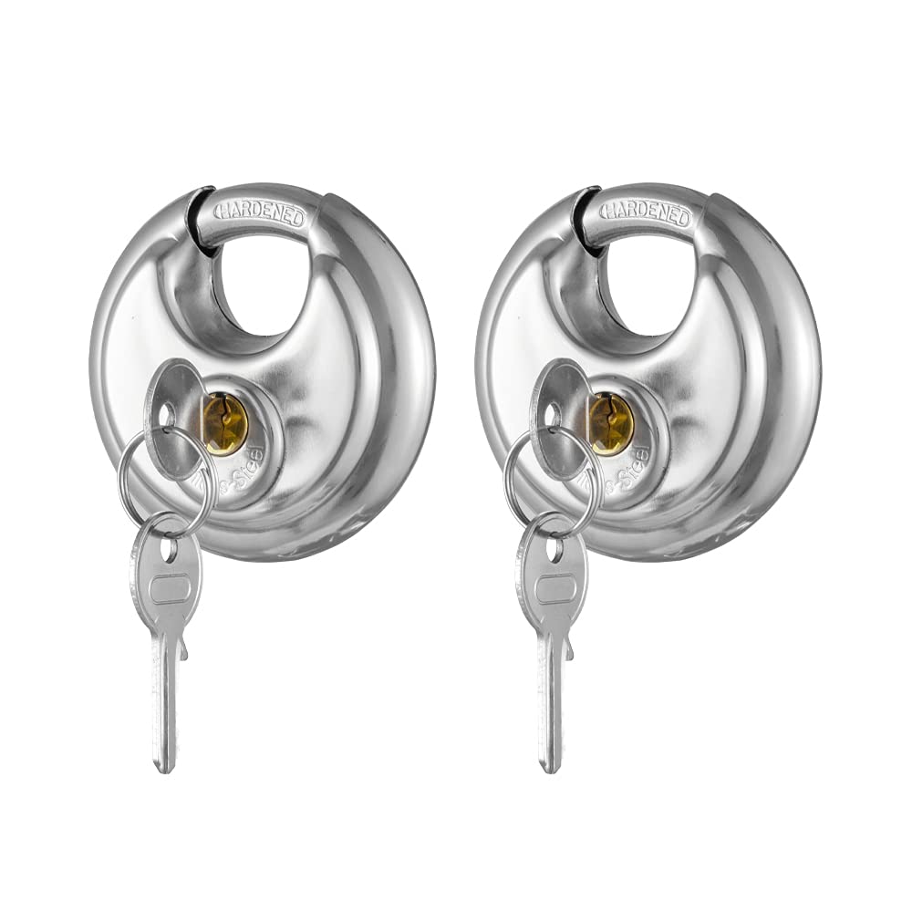 CINCINNO Discus padlock body with rugged stainless steel for outdoor security.