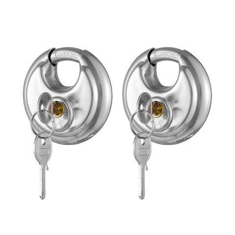 CINCINNO Discus padlock body with rugged stainless steel for outdoor security.