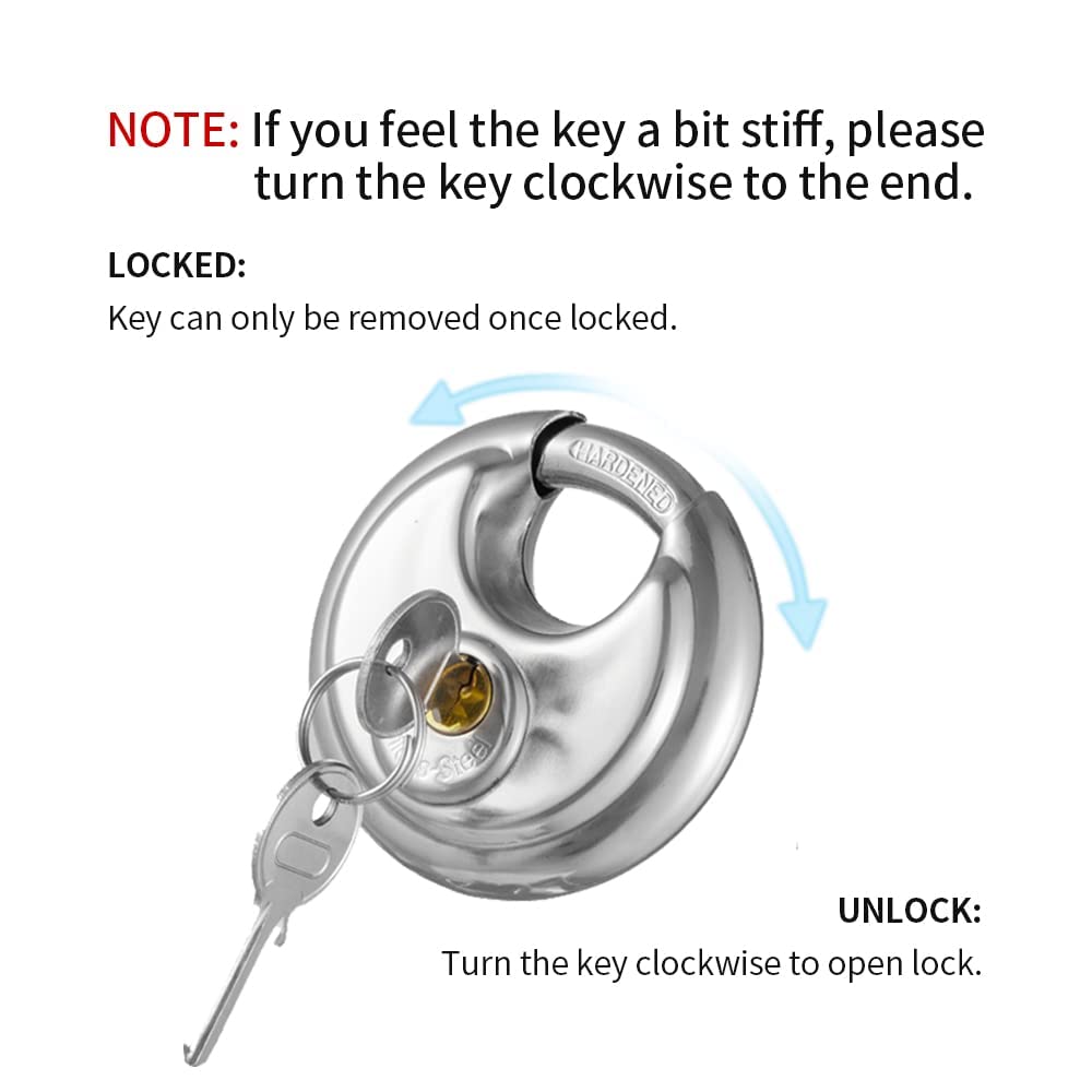 CINCINNO padlock secured on a garage door demonstrating outdoor security.