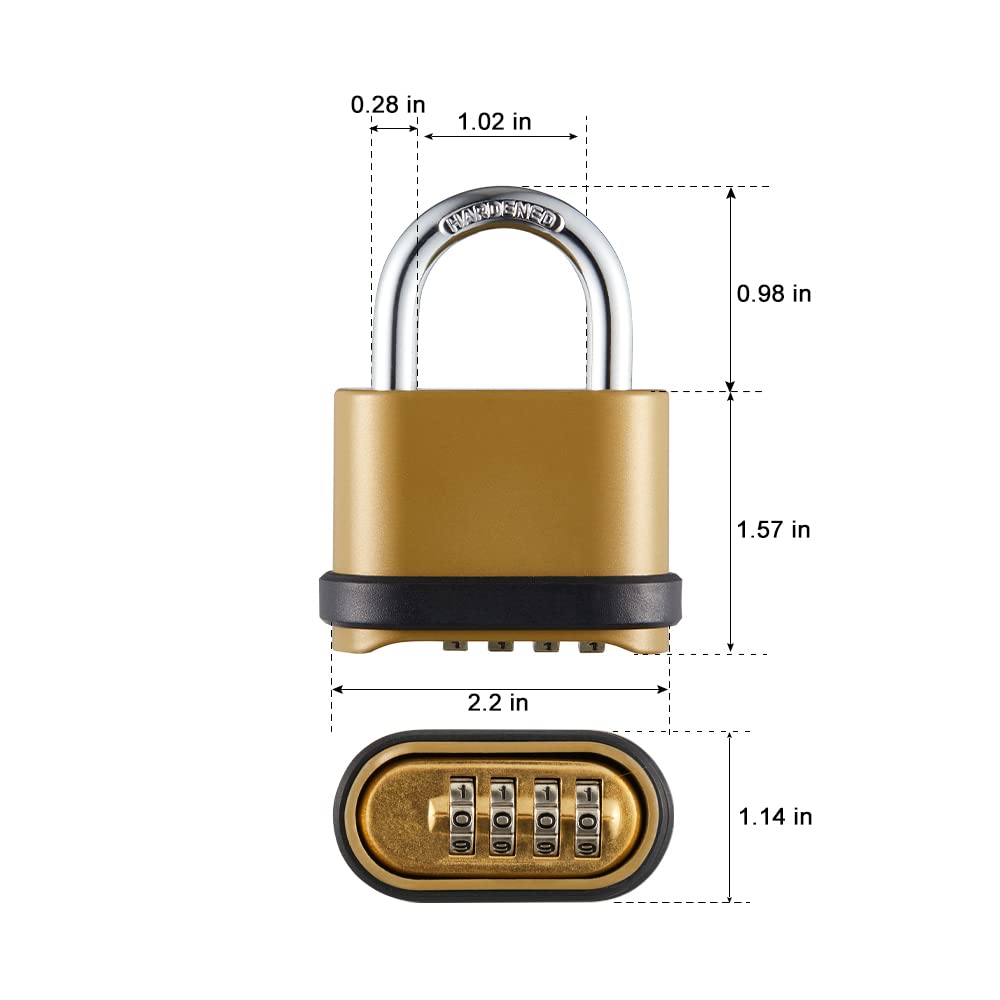 CINCINNO padlock shackle with extended length for flexible locking