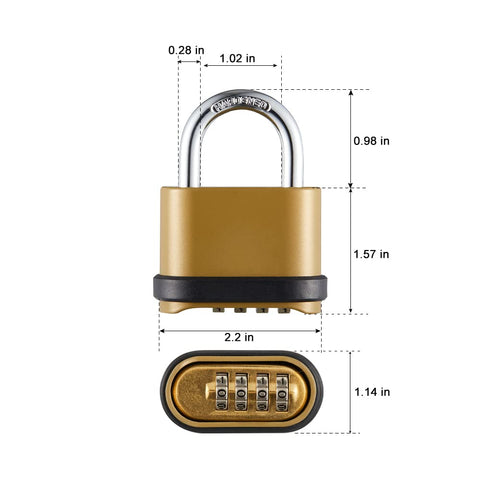 CINCINNO padlock shackle with extended length for flexible locking