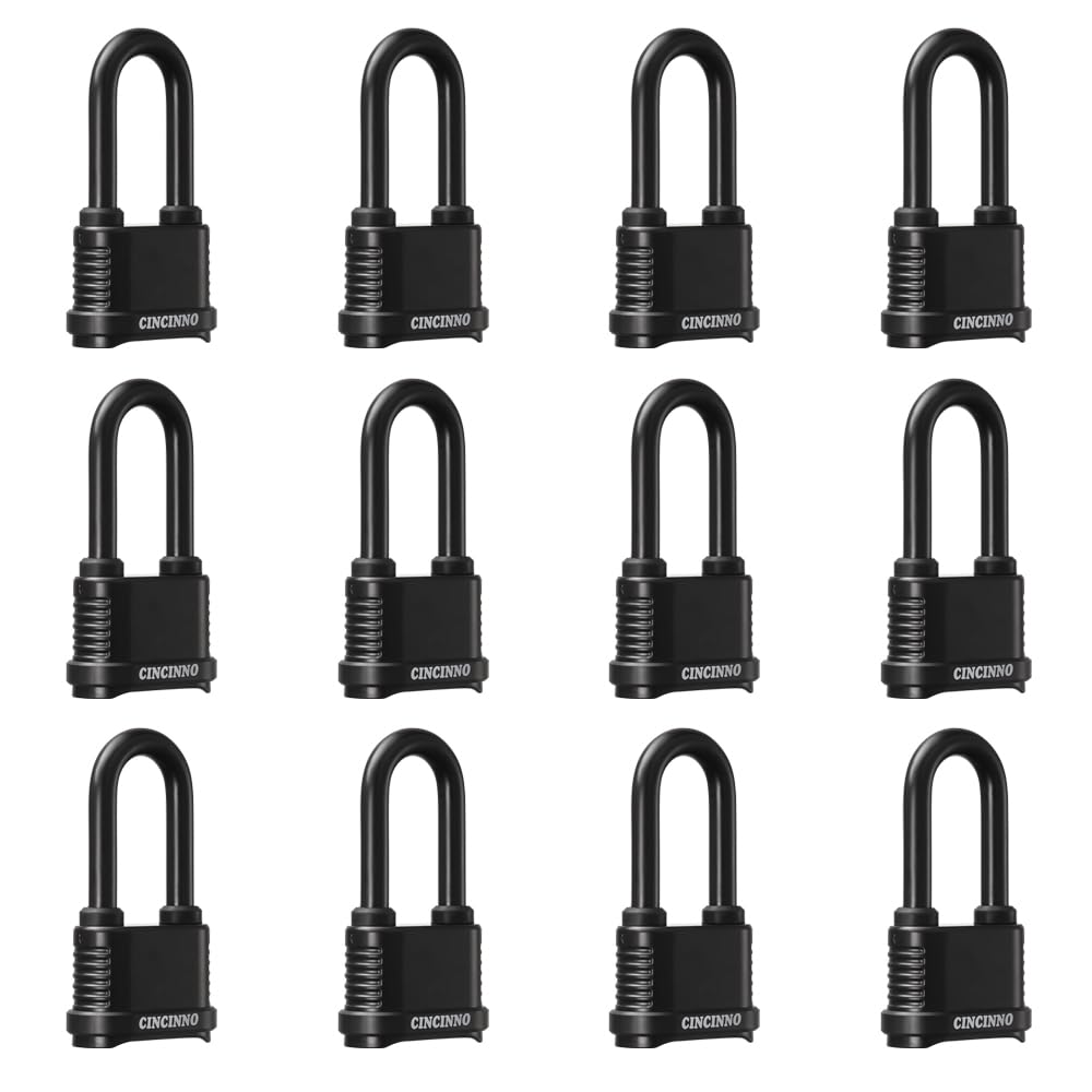 CINCINNO weatherproof padlock body closeup showing rust-resistant zinc durability