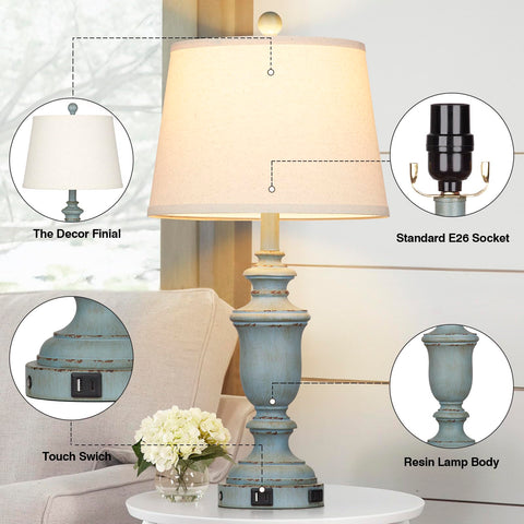 Cinkeda lamps include two dimmable LED bulbs for immediate use