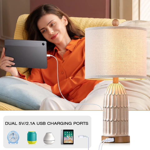 Cinkeda linen-shade softens light for comfortable evenings.