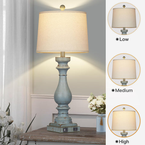 Cinkeda lamp set includes two dimmable LED bulbs for steady light