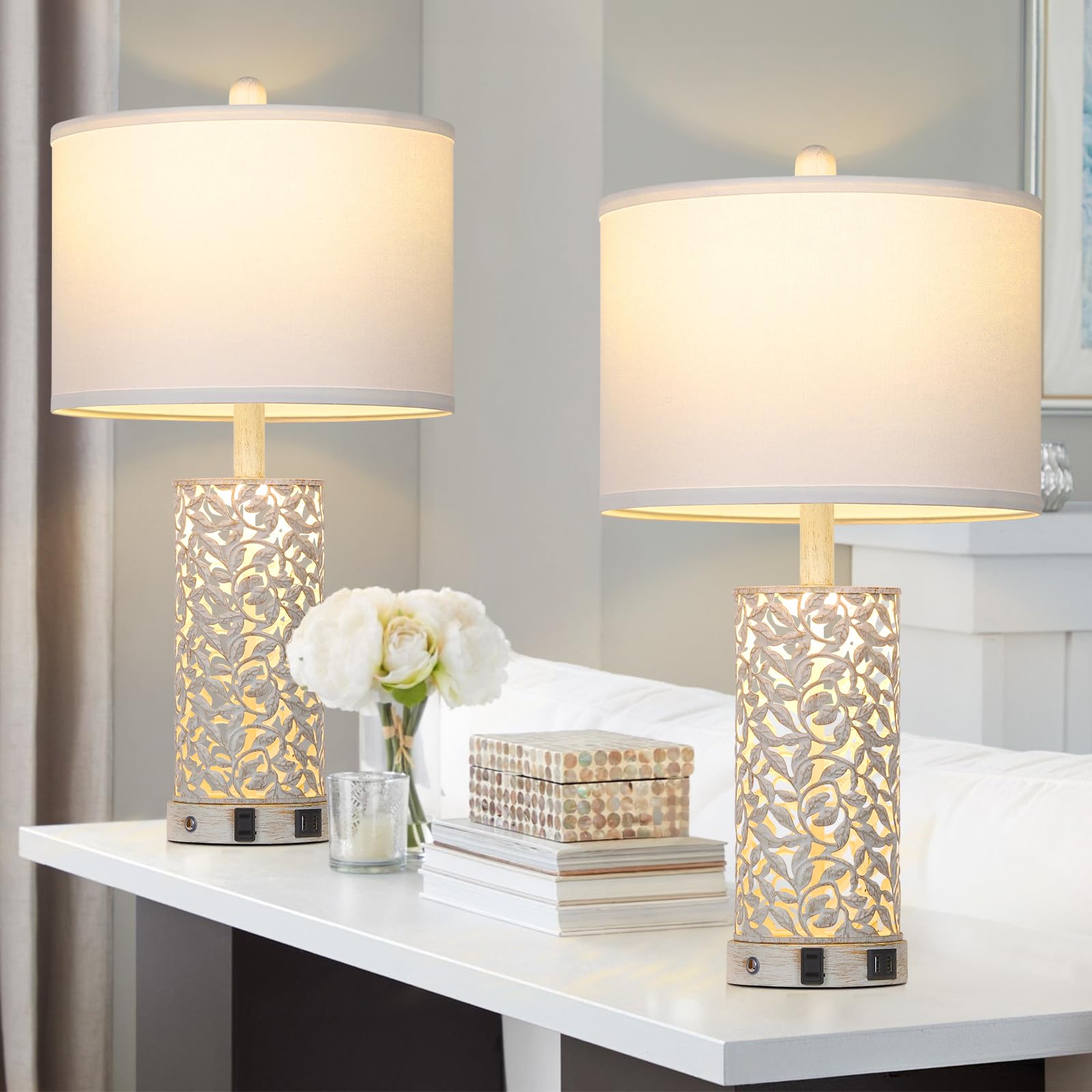 Cinkeda Morden Farmhouse lamps 36-month warranty with responsive support