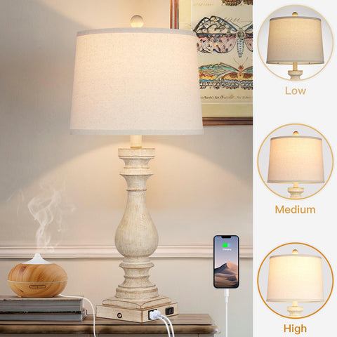 Cinkeda rustic farmhouse lampshade adds warm texture to decor