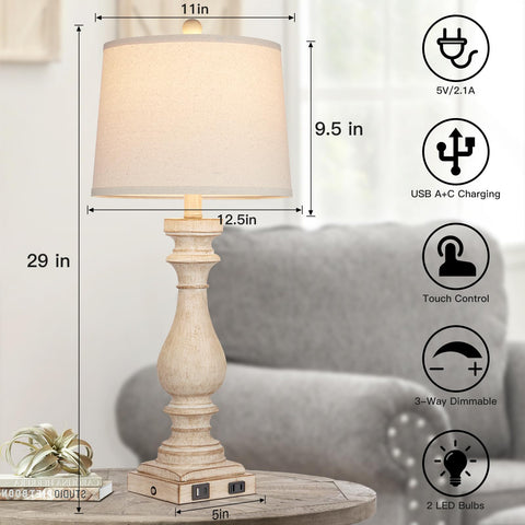 Cinkeda three-way dimmable touch control lamp for adaptable ambient lighting