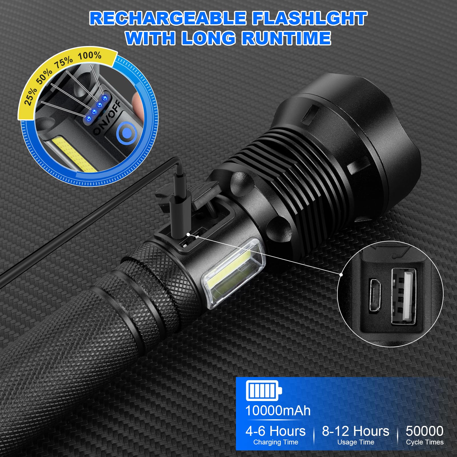 Cinlinso flashlight crafted from aircraft-grade aluminum for durability