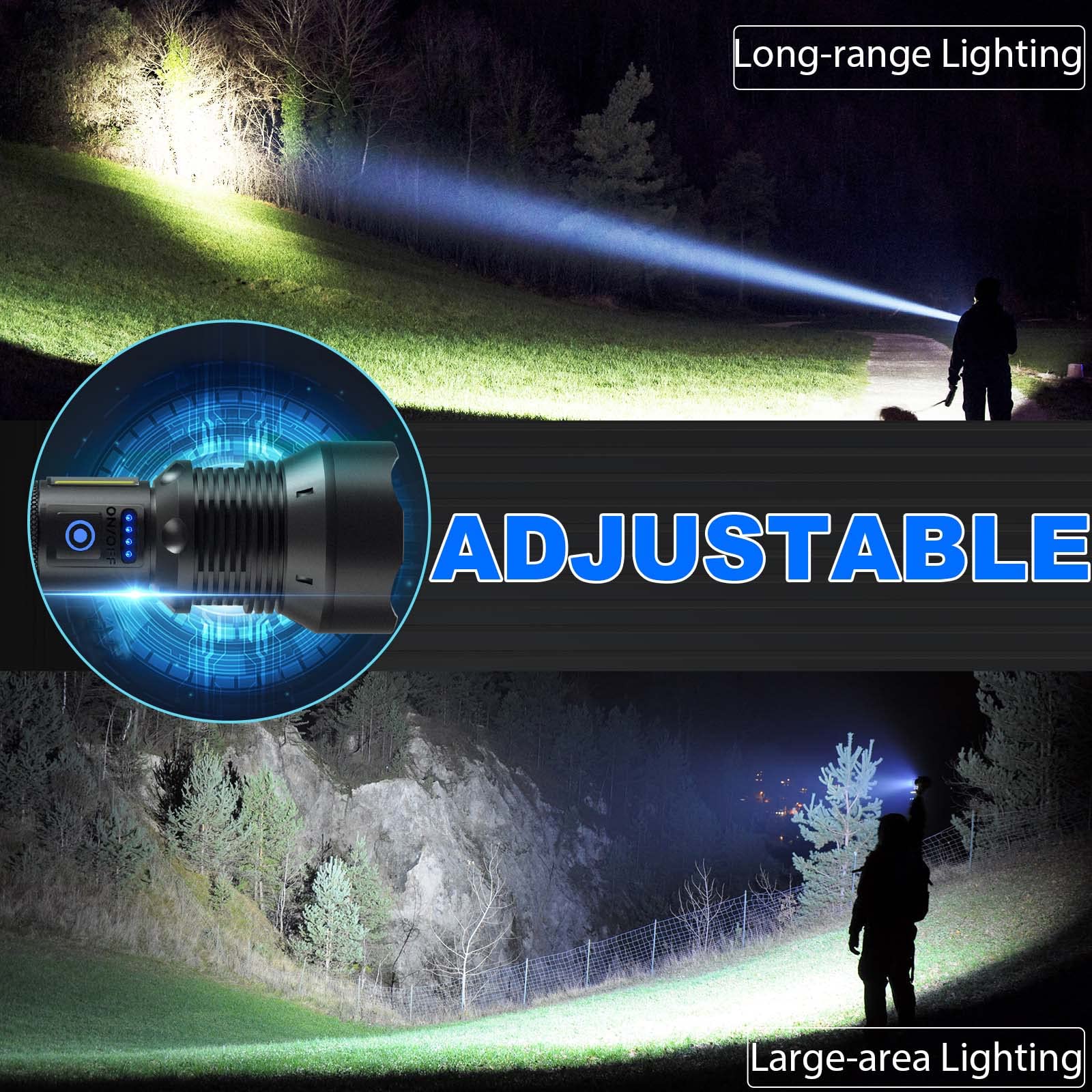 Cinlinso flashlight features COB work light for close-up tasks