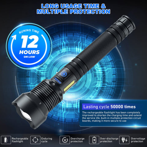 Cinlinso flashlight offers 7 modes for versatile lighting options