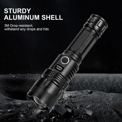 Cinlinso LED flashlight comes with case and cables for convenience
