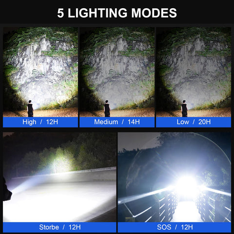 Cinlinso LED flashlight 12-hour runtime for long trips
