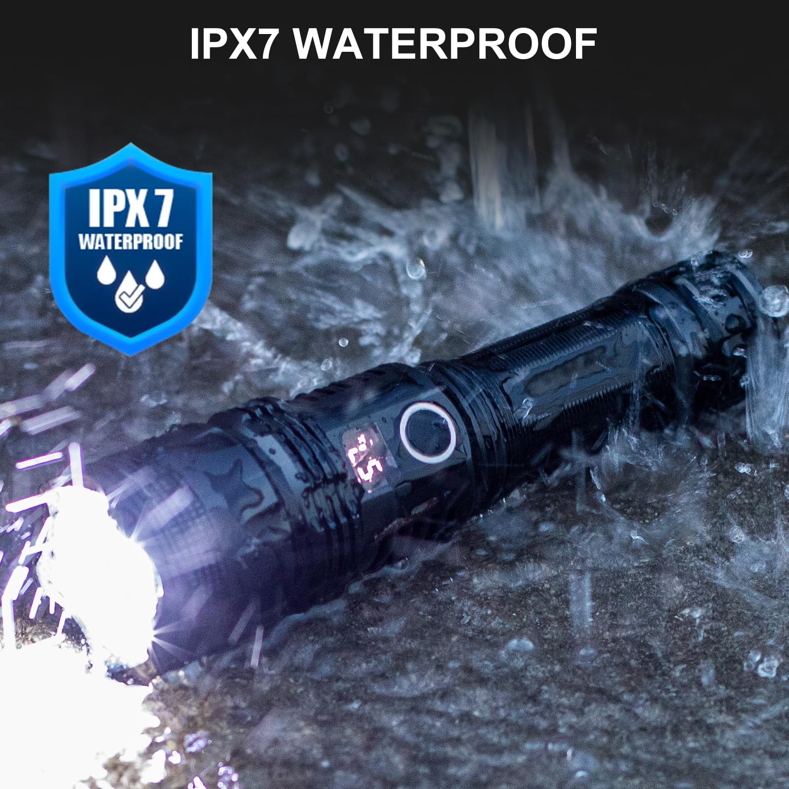 Cinlinso LED flashlight rugged aluminum body for durability