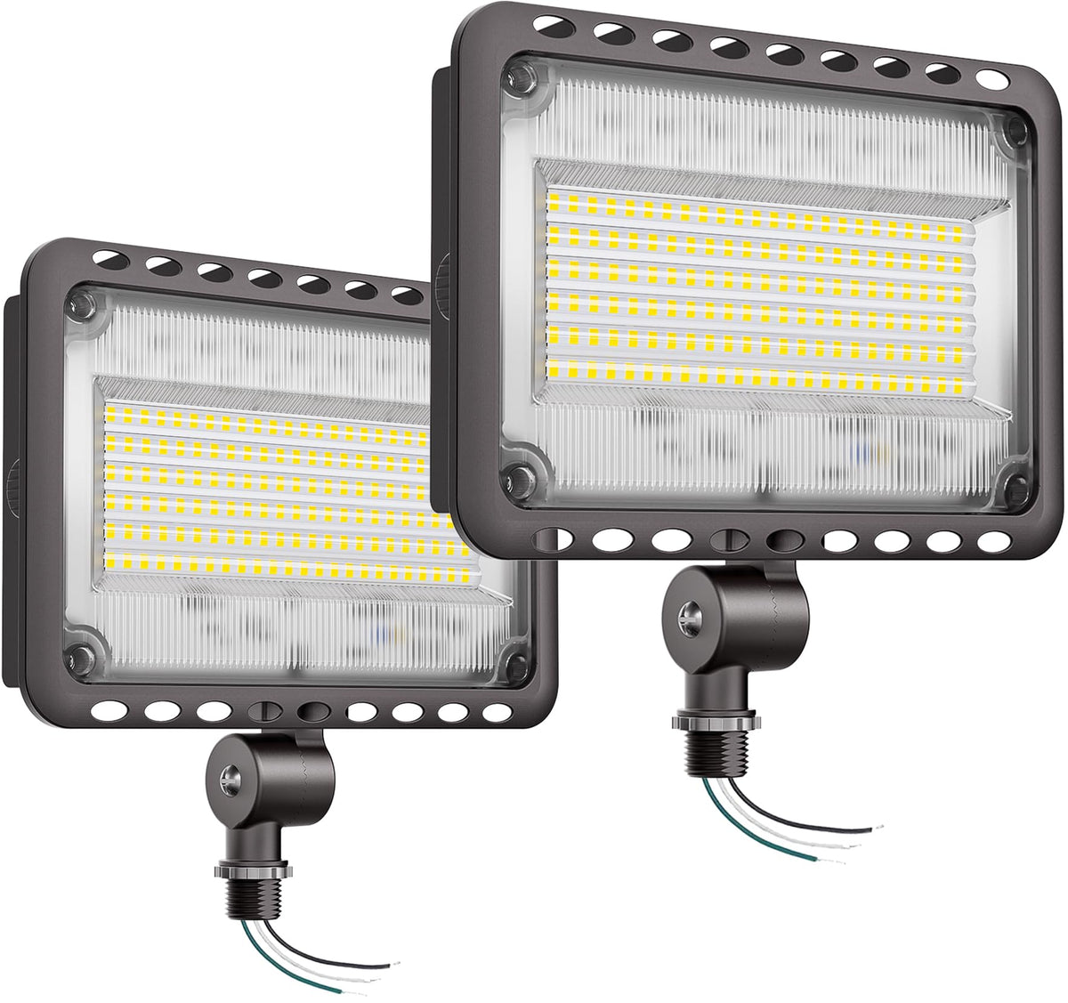 CINOTON 120W LED flood light, front view, delivers broad outdoor coverage.