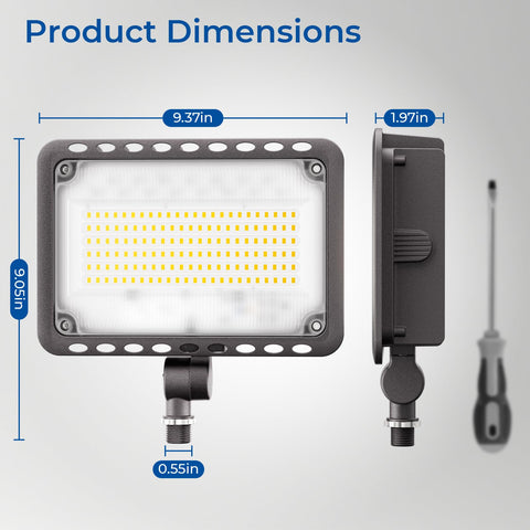 CINOTON 120W flood light, ground mounting option for yards and driveways.