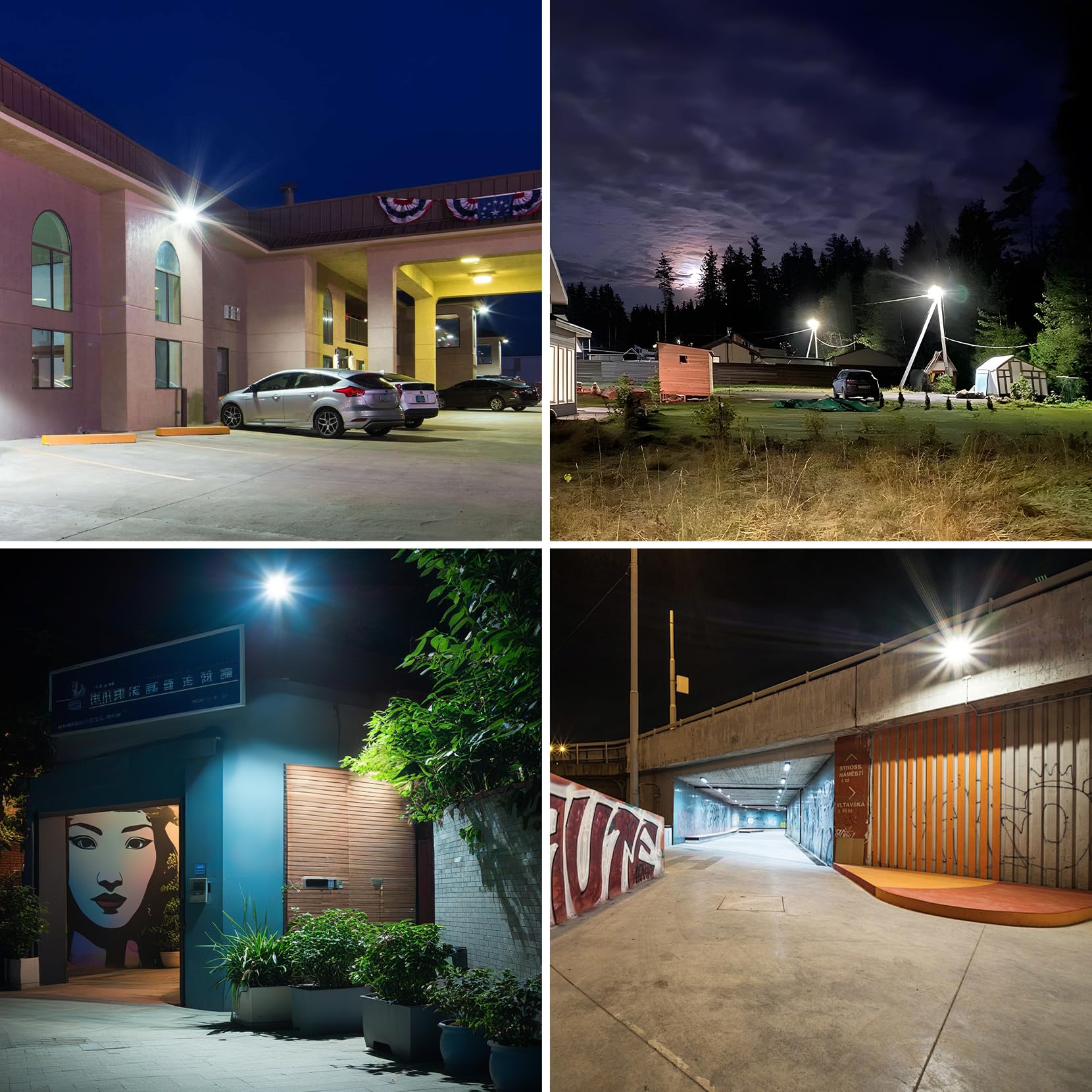 CINOTON 120W flood light, UL listed, safe and reliable.