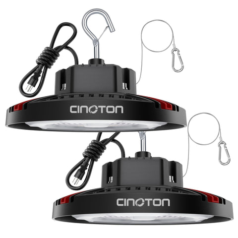 CINOTON 160W UFO high bay light with 24,000lm brightness for clear warehouse illumination